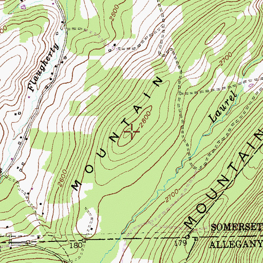 Topographic Map of Little Savage Mountain, MD