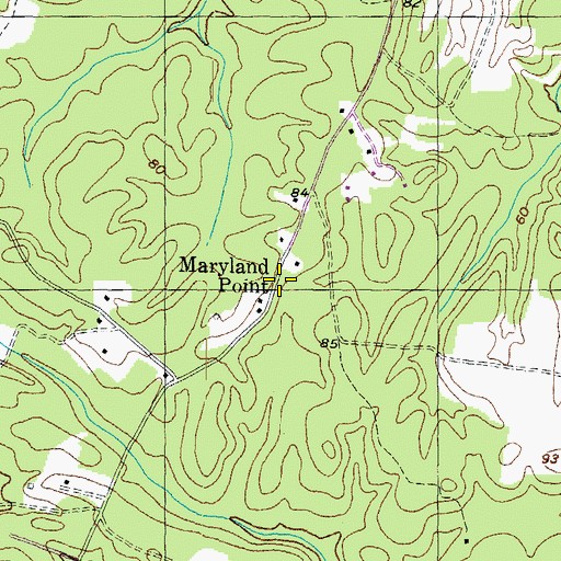 Topographic Map of Maryland Point, MD