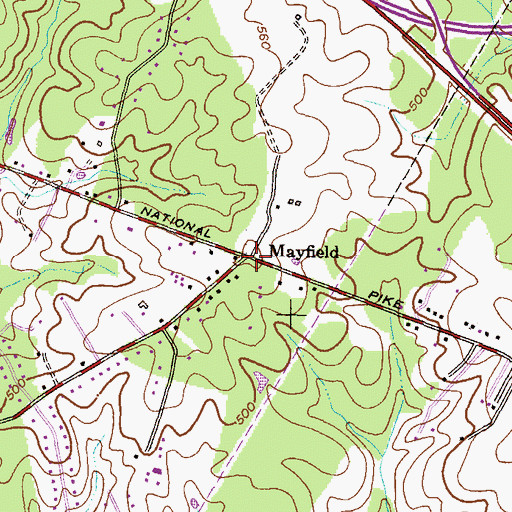Topographic Map of Mayfield, MD