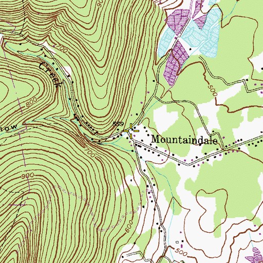 Topographic Map of Mountaindale, MD