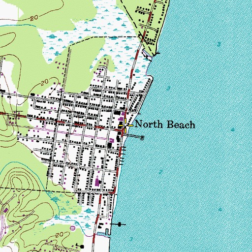 Topographic Map of North Beach, MD