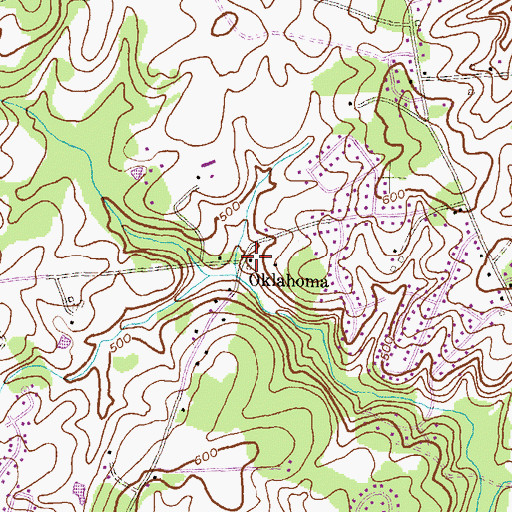 Topographic Map of Oklahoma, MD