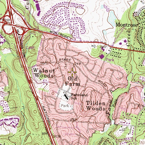 Topographic Map of Old Farm, MD