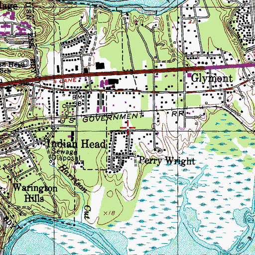 Topographic Map of Perry Wright, MD