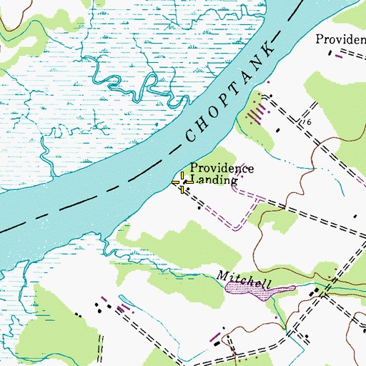 Topographic Map of Providence Landing, MD