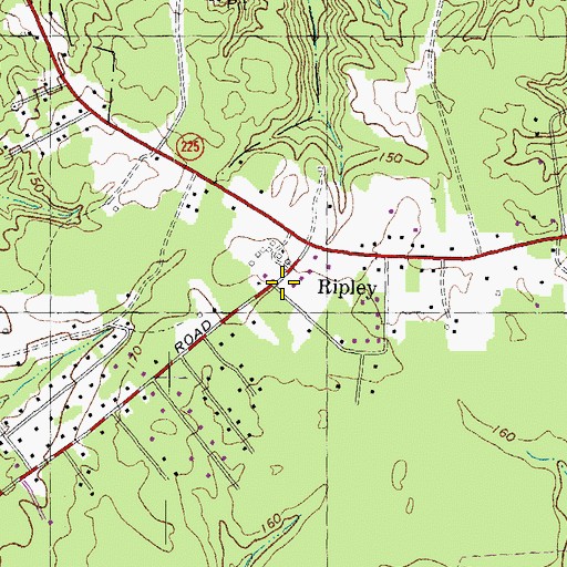 Topographic Map of Ripley, MD