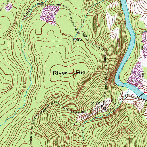 Topographic Map of River Hill, MD