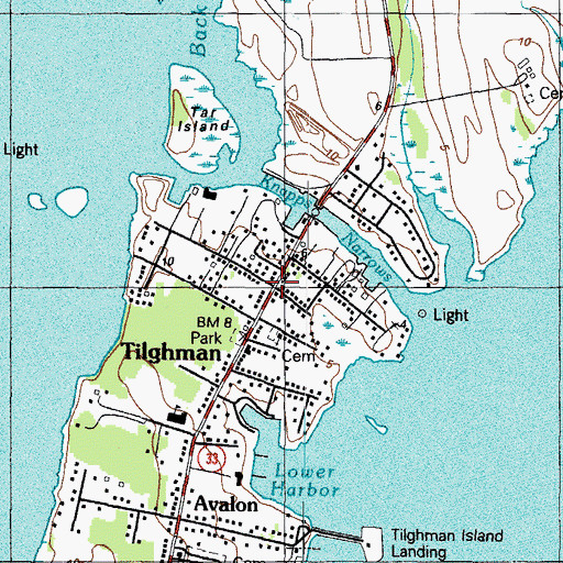 Topographic Map of Tilghman, MD