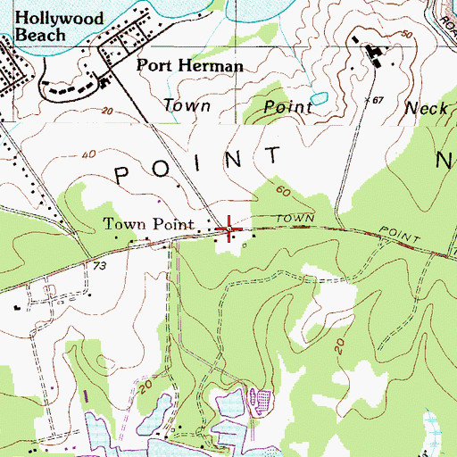 Topographic Map of Town Point, MD