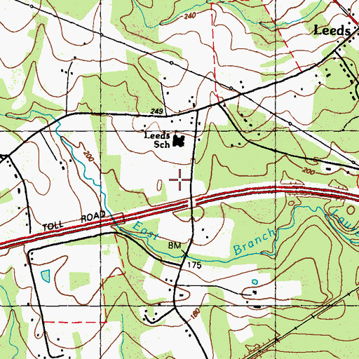 Topographic Map of Leeds School, MD