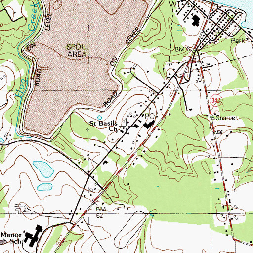 Topographic Map of Saint Basils School (historical), MD