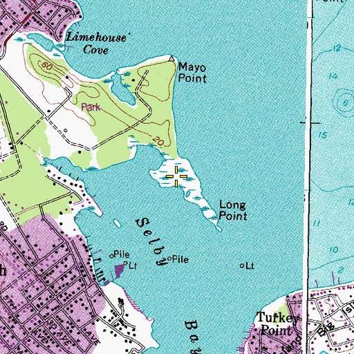 Topographic Map of Long Point Marsh, MD