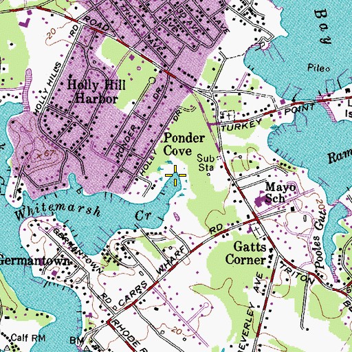 Topographic Map of White Marsh, MD