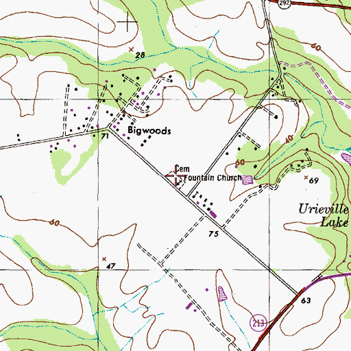 Topographic Map of Fountain Cemetery, MD