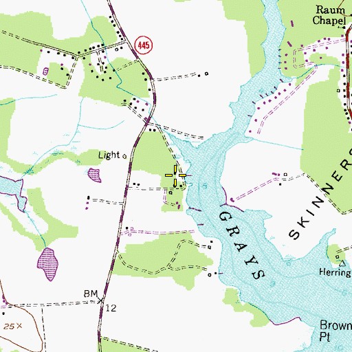 Topographic Map of Learys Mill (historical), MD