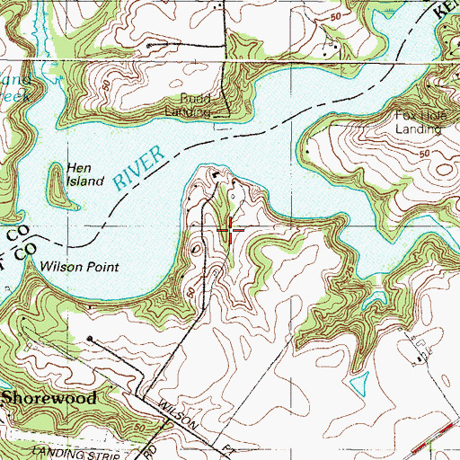 Topographic Map of Pleasant Cove, MD
