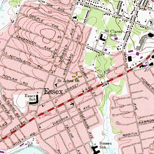 Topographic Map of Baltimore County Health Center (historical), MD