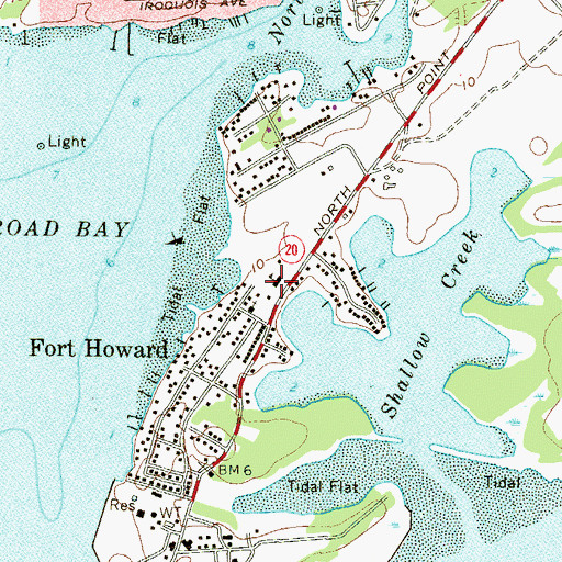 Topographic Map of Fort Howard School, MD