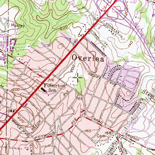 Topographic Map of Fullerton Park, MD