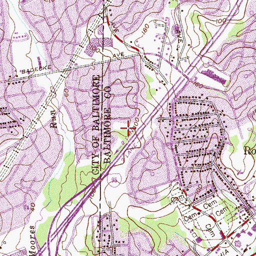 Topographic Map of Gardenvillage Park, MD