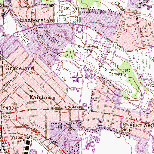 Topographic Map of Norwood Elementary School, MD