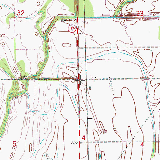 Topographic Map of Zionfield Church (historical), AR