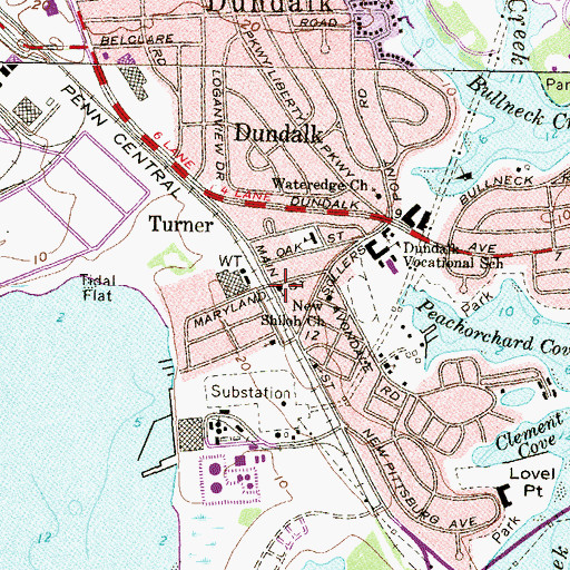 Topographic Map of Saint Matthews United Methodist Church, MD