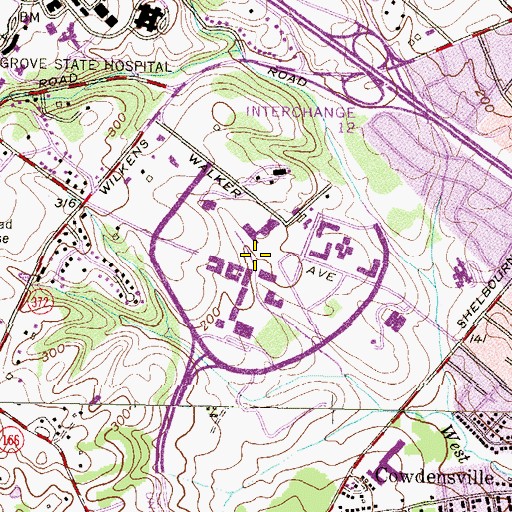 Topographic Map of University of Maryland - Baltimore County Campus, MD