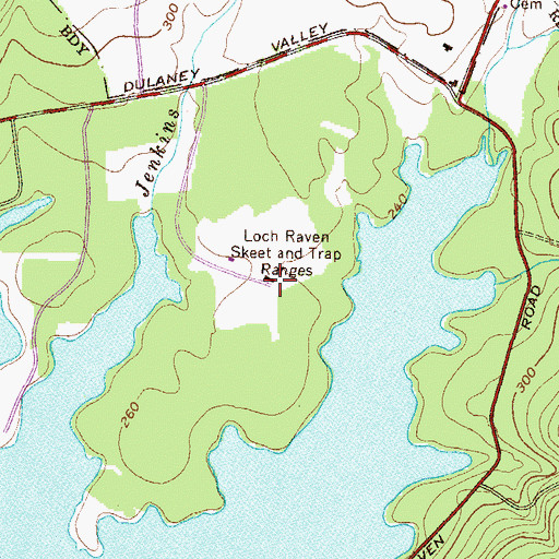 Topographic Map of Loch Raven Skeet and Trap Ranges, MD