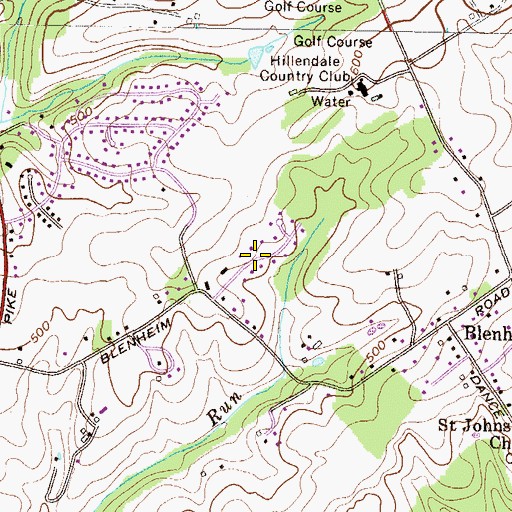 Topographic Map of Blenheim Manor, MD