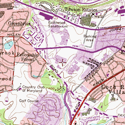 Topographic Map of Calvert Hall College High School, MD