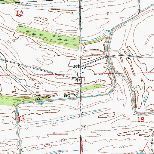 Topographic Map of Lincoln School (historical), AR