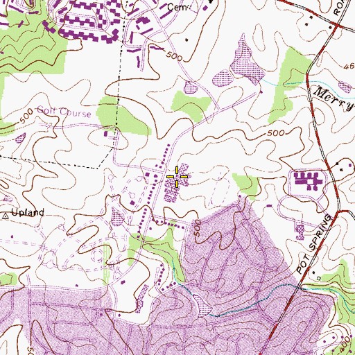 Topographic Map of Dulaney High School, MD