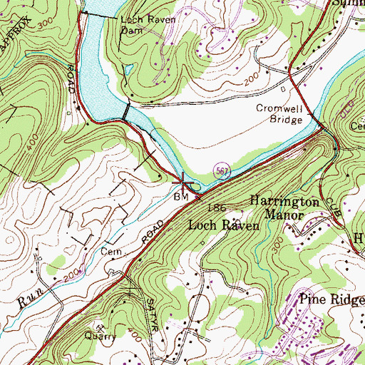 Topographic Map of Limekiln Hollow, MD