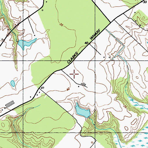 Topographic Map of Bamberry Neck, MD