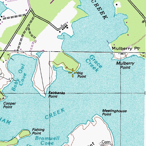 Topographic Map of Big Point, MD