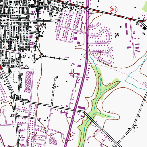 Topographic Map of Idlewild, MD