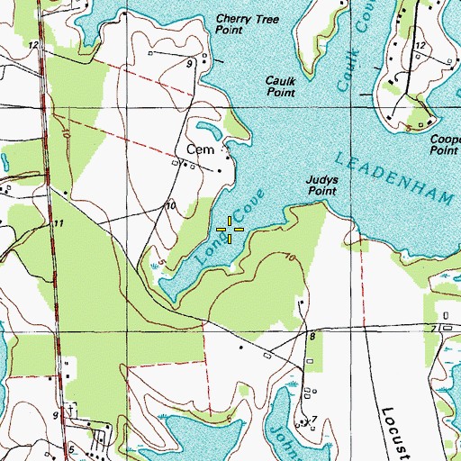 Topographic Map of Long Cove, MD