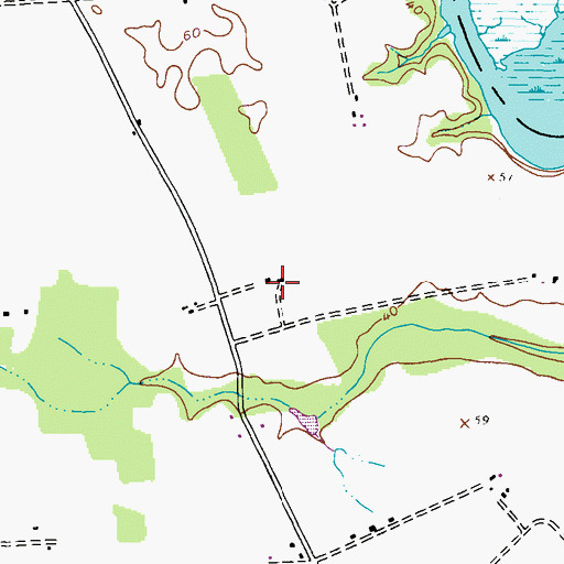 Topographic Map of Meadow View Farms, MD