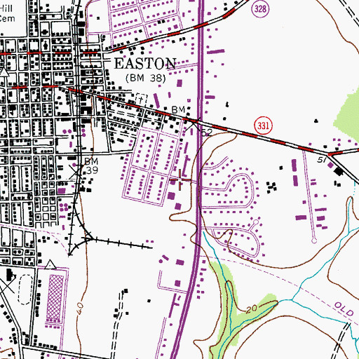 Topographic Map of Saint Peters and Pauls Elementary School, MD
