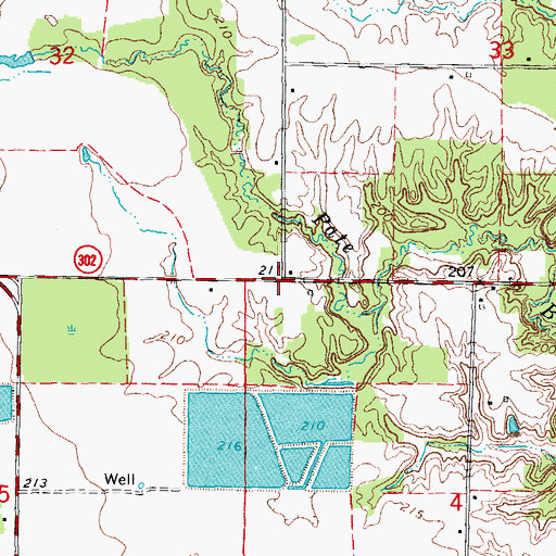 Topographic Map of Peppers Lake, AR