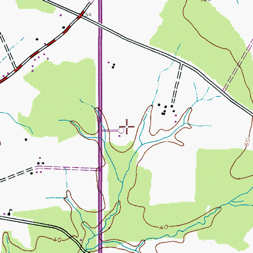 Topographic Map of Woodlawn Memorial Park, MD