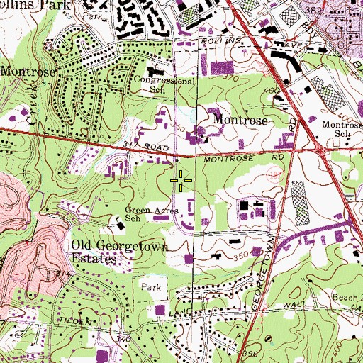 Topographic Map of Washington Science Center, MD