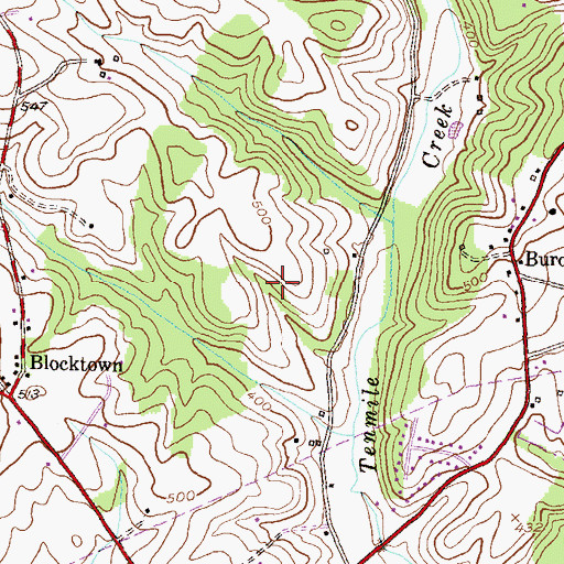 Topographic Map of Boyds Presbyterian Church, MD