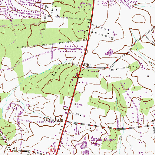 Topographic Map of Olney Church of Christ, MD
