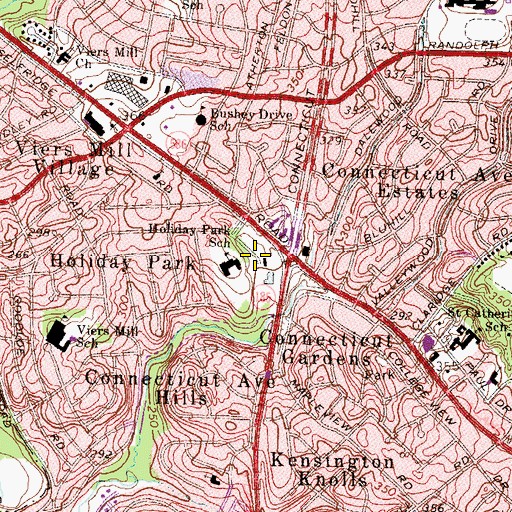 Topographic Map of Senior Citizens Center, MD
