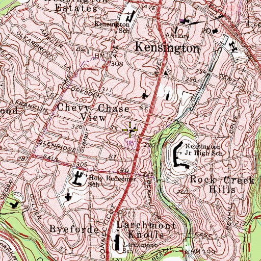Topographic Map of Christ Episcopal Church, MD