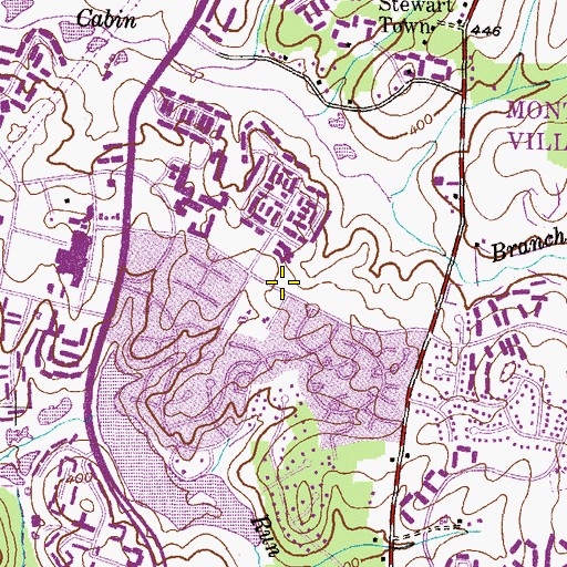 Topographic Map of North Creek Community Center, MD