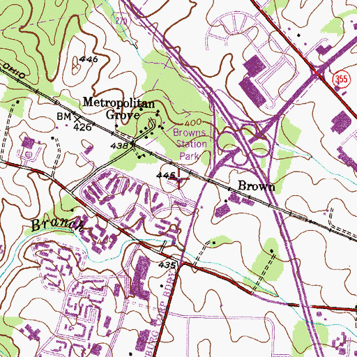 Topographic Map of State Highway Administration, MD