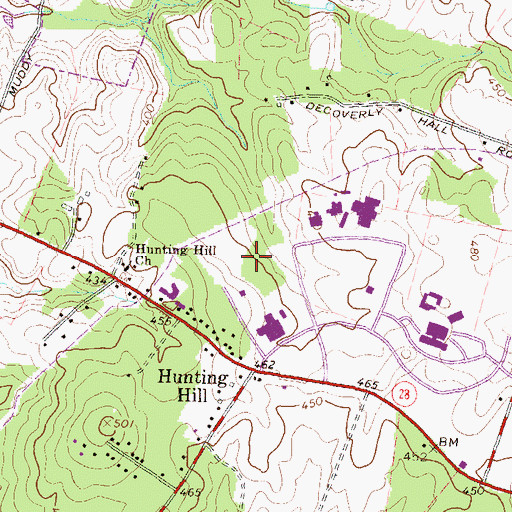 Topographic Map of Shady Grove Medical Village, MD